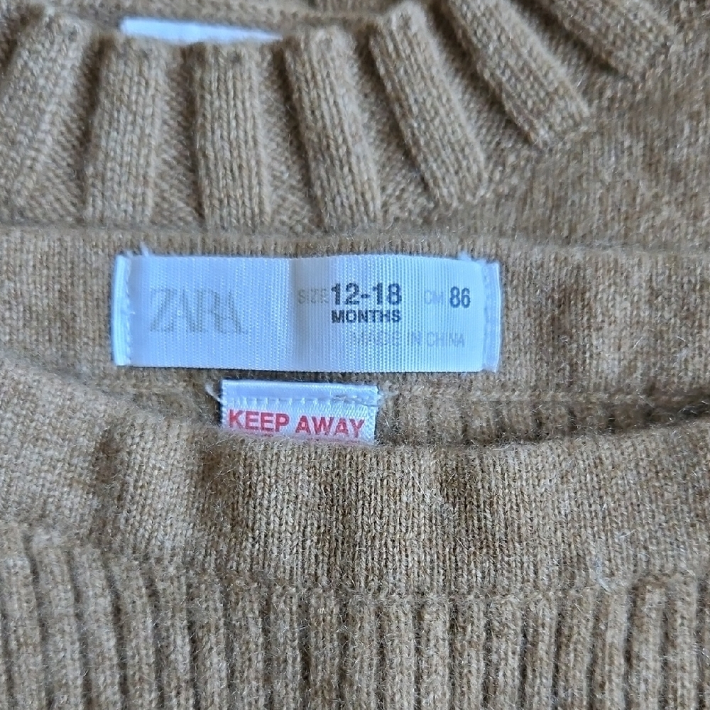 Zara Tan Cashmere Knit Sweater And Leggings Set - Picture 2 of 9